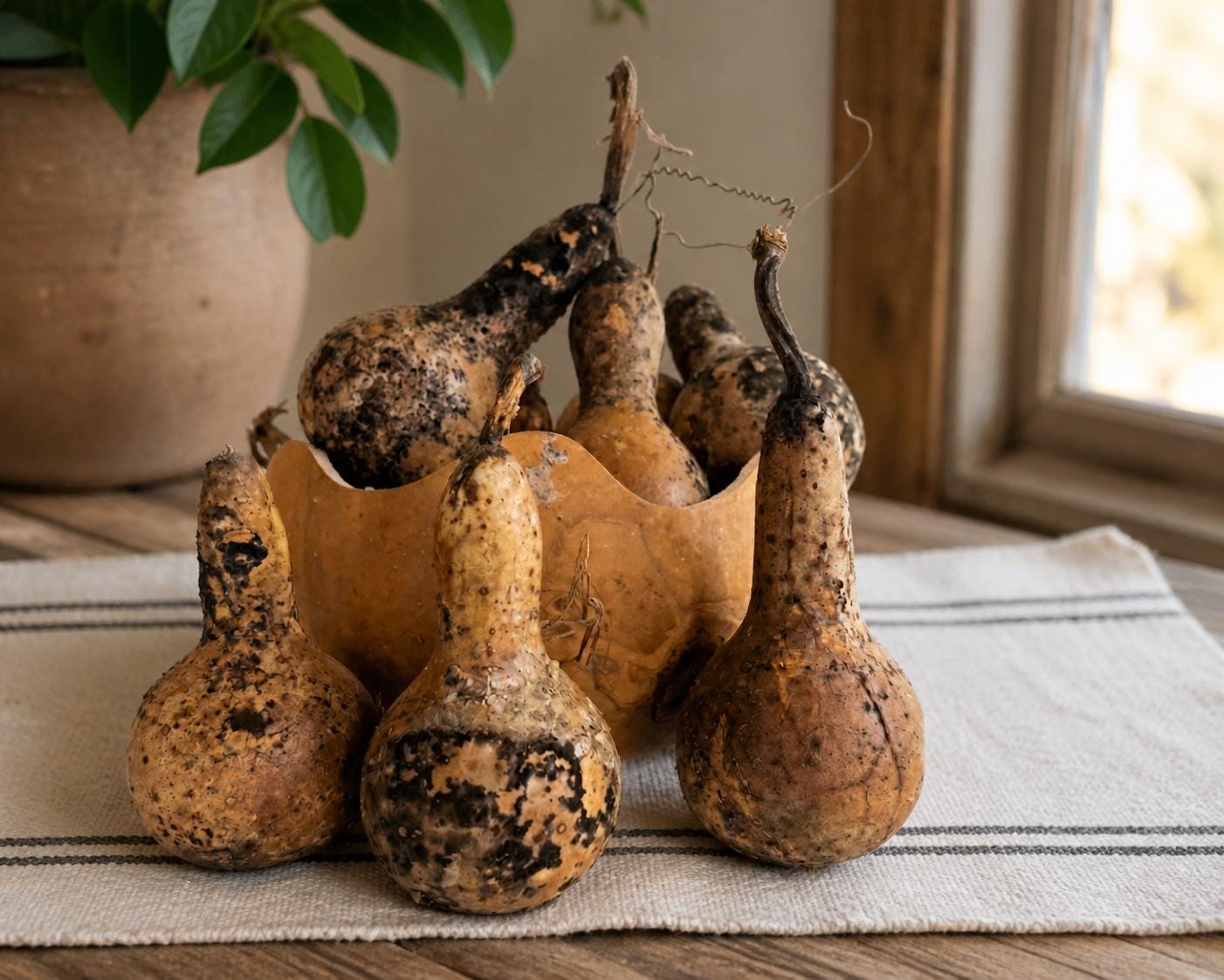Mini Jourds Mini Martin Gourds (20) – 4–4.5” Tall – Rustic Bowl Fillers – Natural ...
