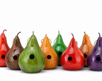 Handmade Gourd Birdhouse for Outdoors, Natural Bird House with 1.5 Inch Hole, One birdhouse