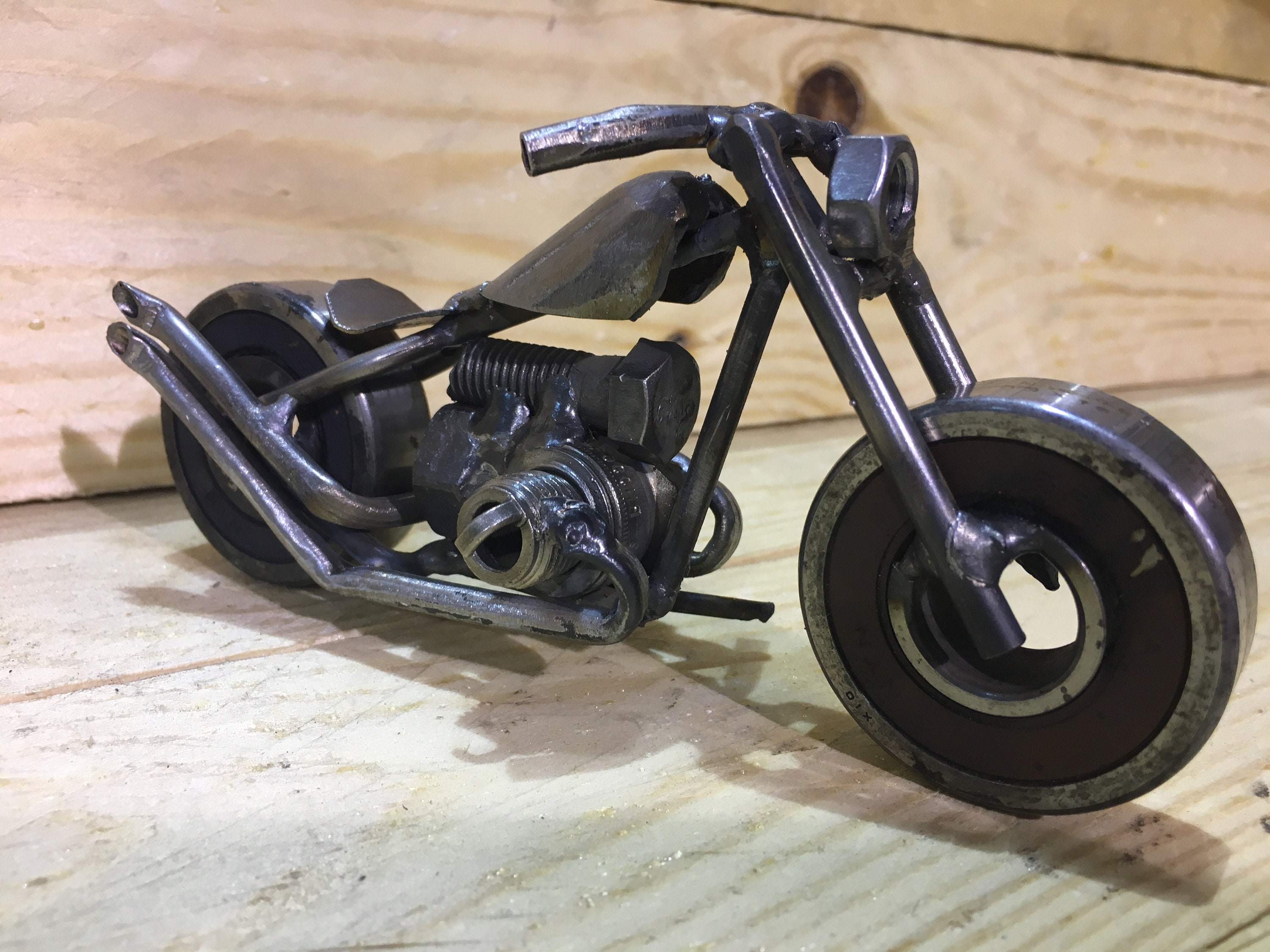 Scrap metal art motorcycle Ural Bobber Etsy