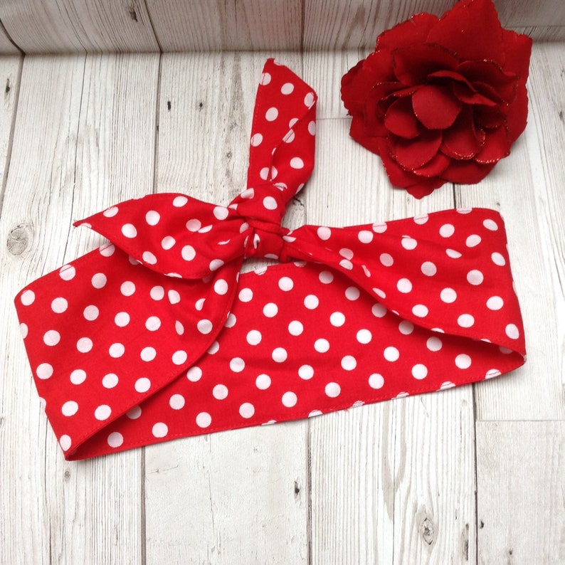 Wide Rosie the Riveter Retro Vintage Style Handmade Hair Wrap Etsy Canada