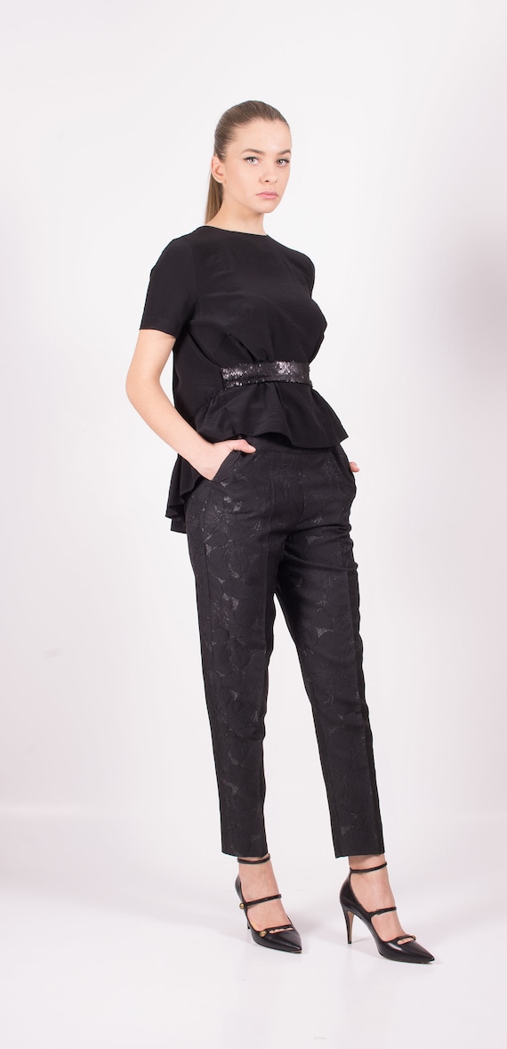 black evening blouse