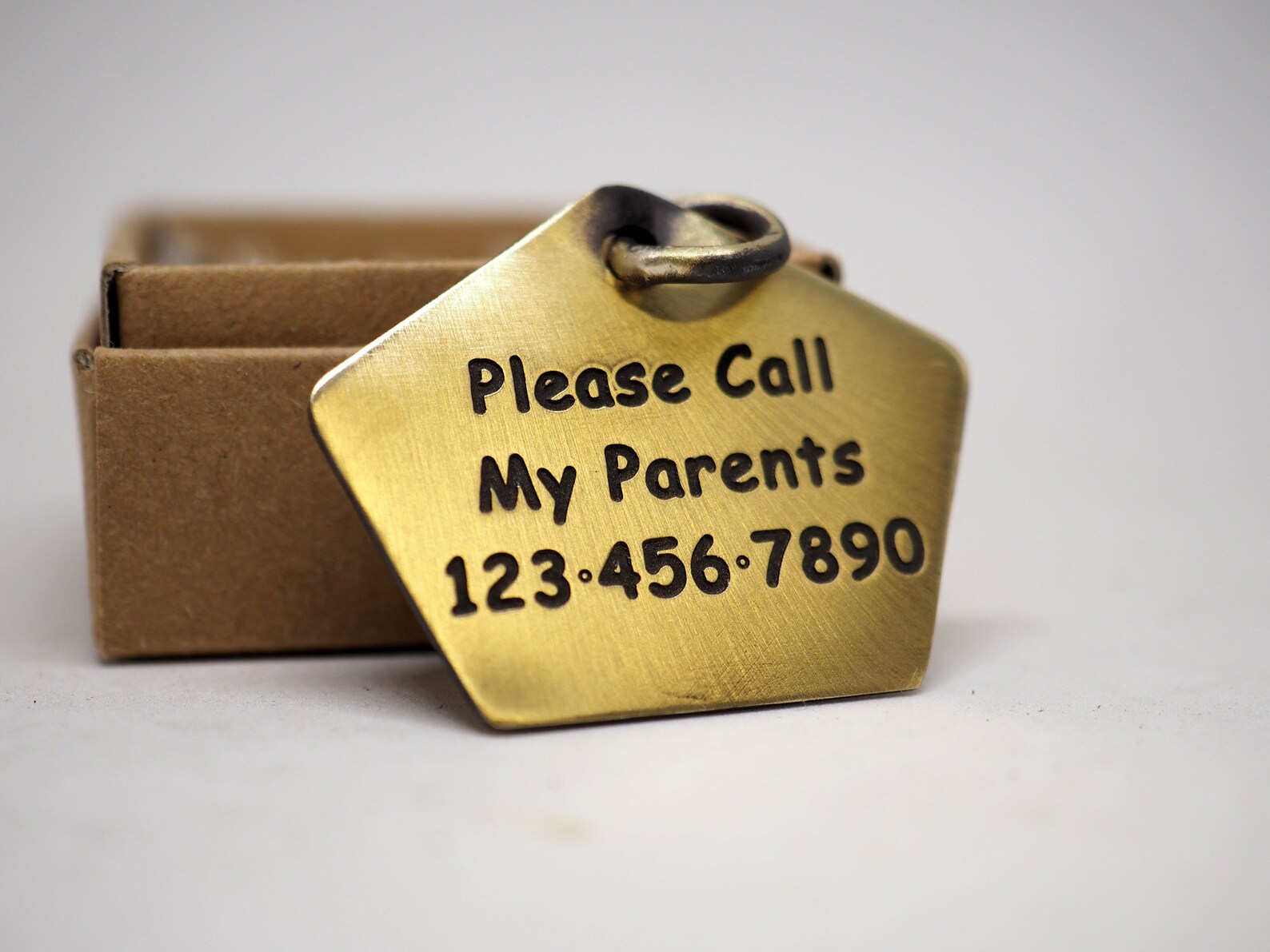 Dog Id Tag Personalized Dog Name Plate Handmade Pet Id Tag Etsy