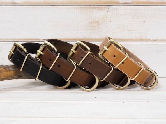 etsy leather dog collar