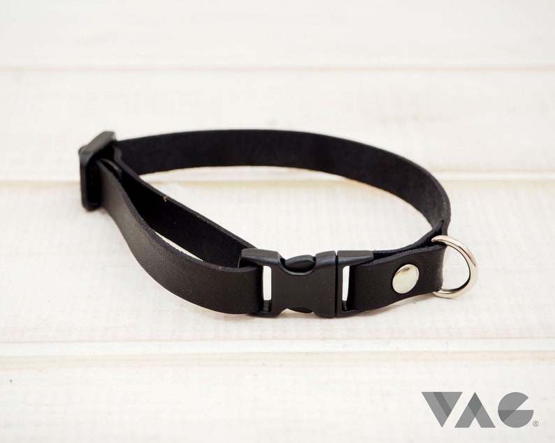 Small Dog Collar Cat Collar Leather Collar Breakaway Etsy