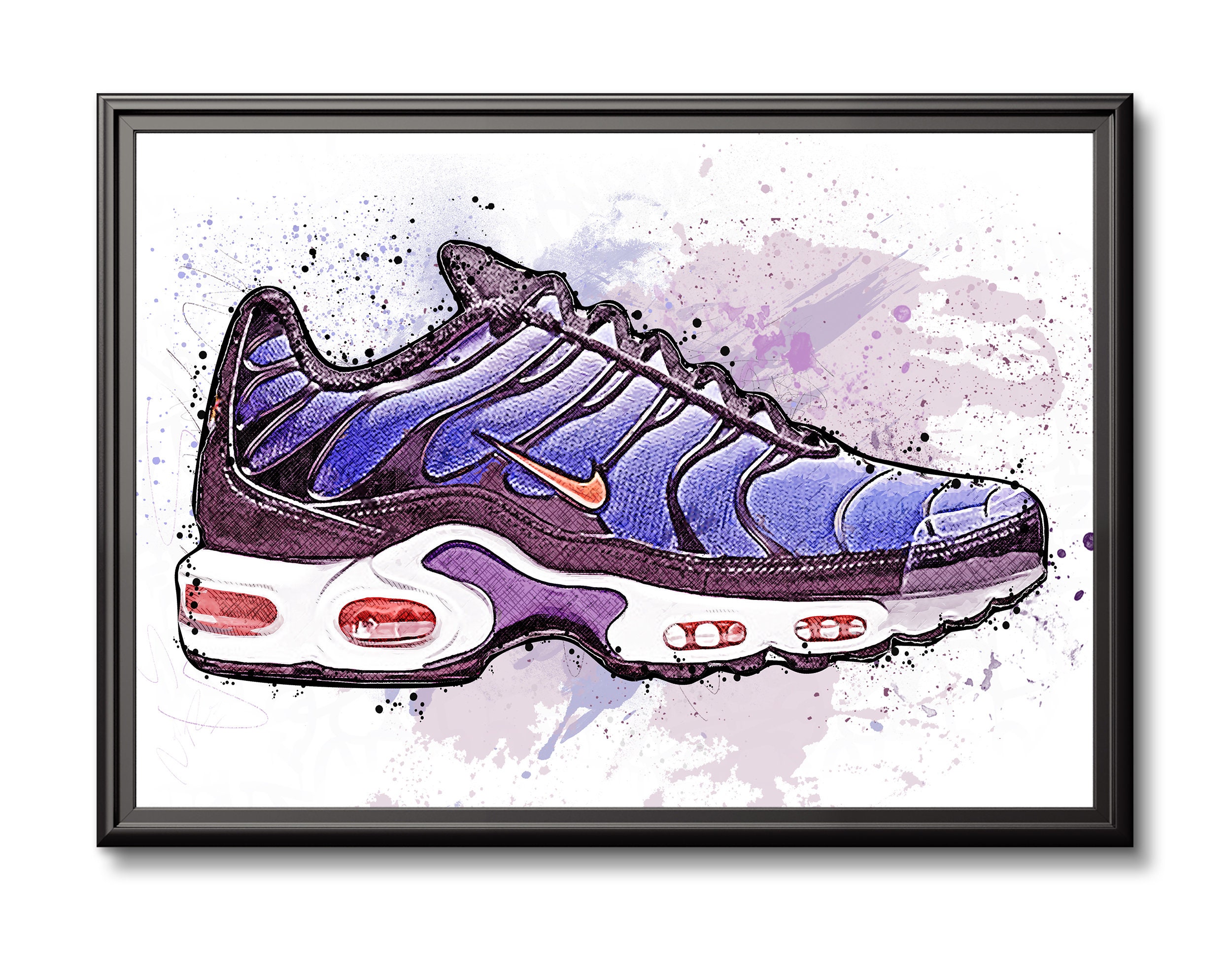 Purple / Trainer / Sneaker Wall Art Print / Poster - Etsy