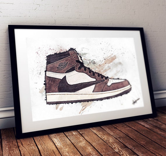 travis scott jordan 1 drawing