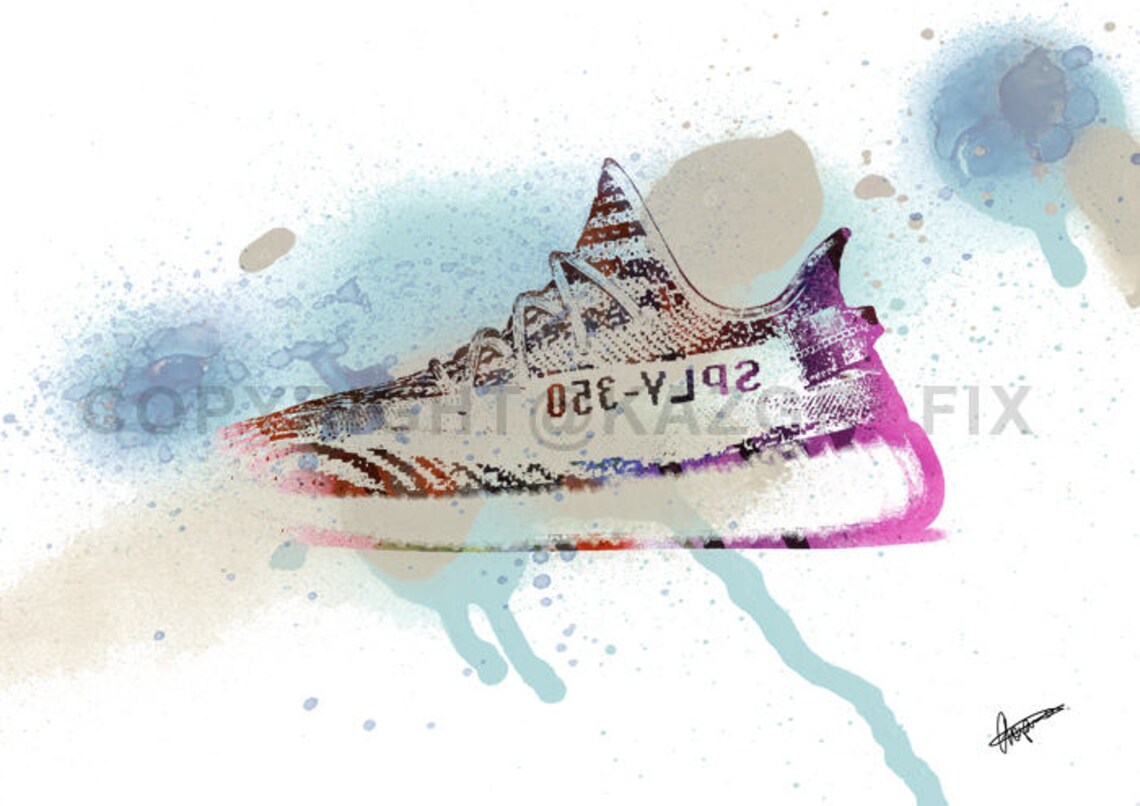 yeezy zebra print
