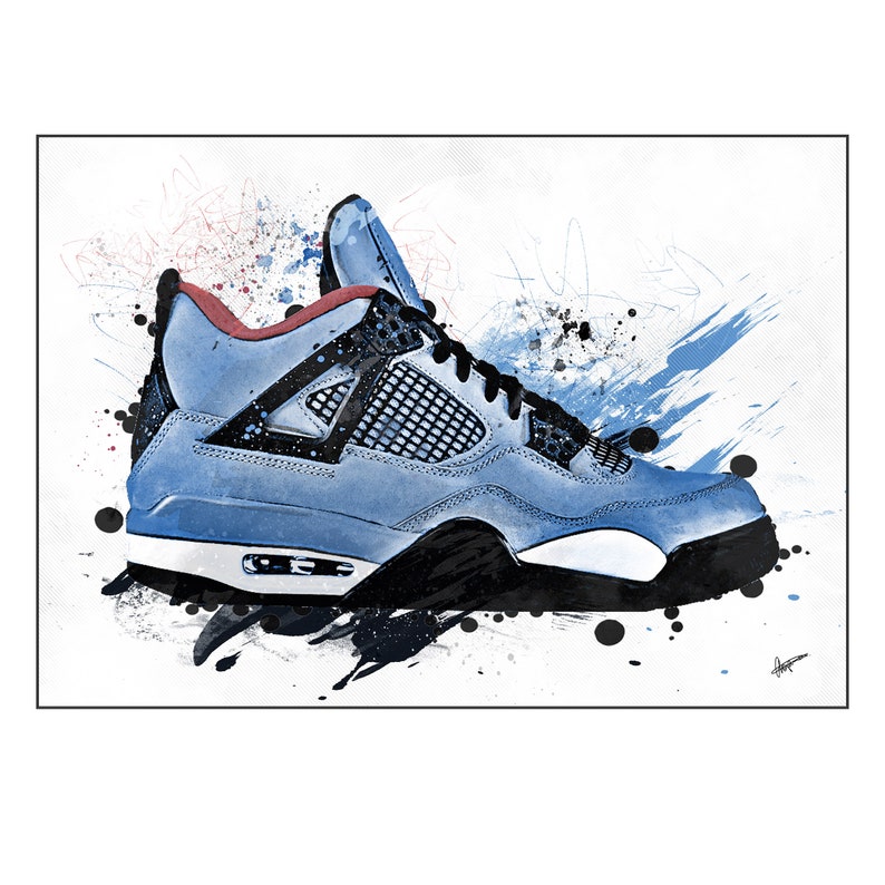 Travis Scott Cactus Jack Air Jordan 4 Sneaker Print | Etsy