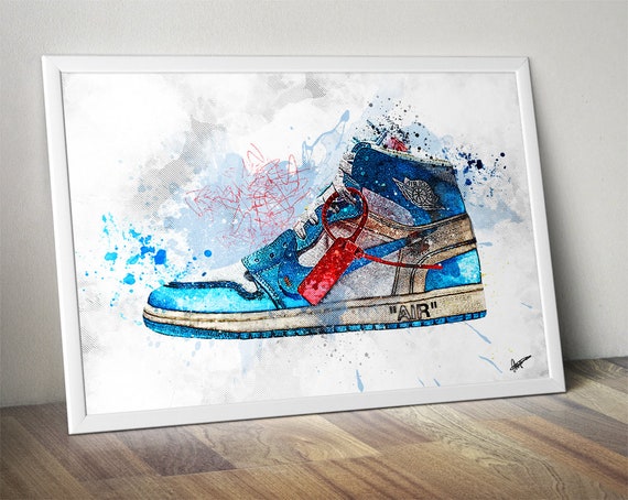 off white jordan 1 painting