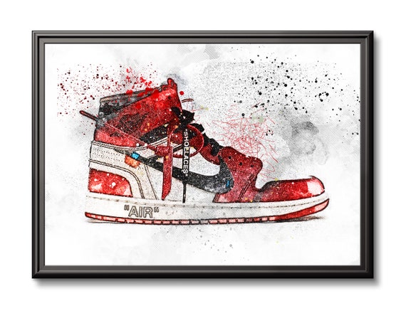 Off White Air Jordan 1 / Trainer / Sneaker Wall Art Print / 