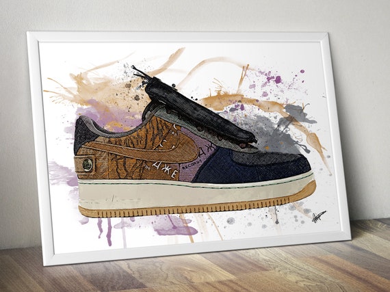 Travis Scott Kaktus Jack Air Force 1 Sneaker Print | Etsy