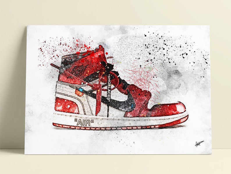 off white air jordan 1 drawing