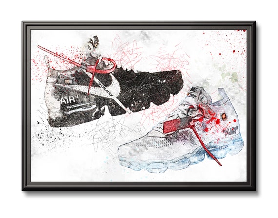 Off white vapormax black and white sales