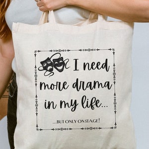 Theater Lover Tote Bag, Theater Director Bag, Theatre Teacher Canvas Tote, Fine Arts Director Gift, Show Director Script Bag, Cast Gift Bag