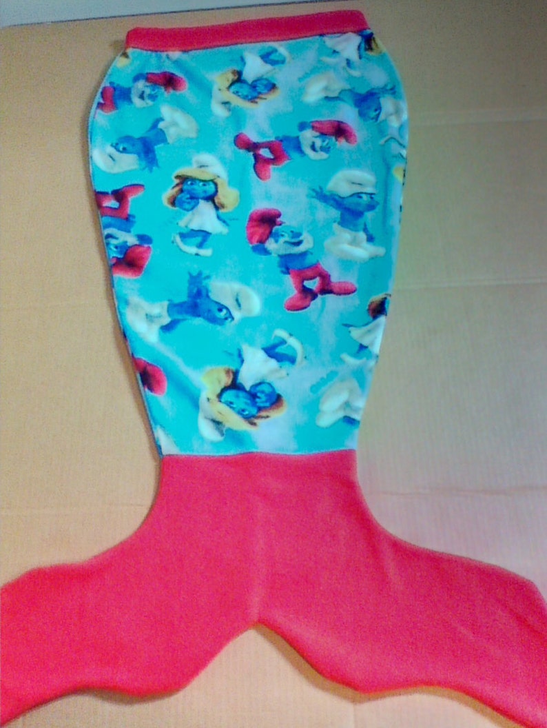 Mermaid Tail Blanket Smurfs image 2