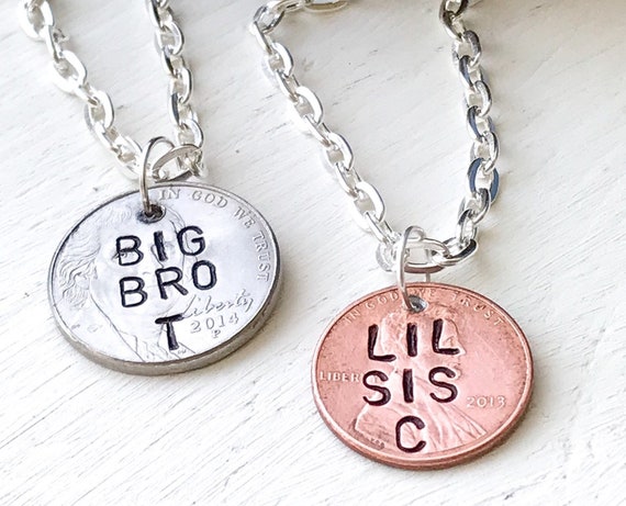 big sister little brother necklace