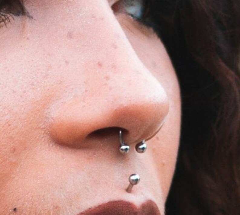 Faux Nose Ring Faux Septum Piercing Fake Nose Stud 10mm Nose Etsy
