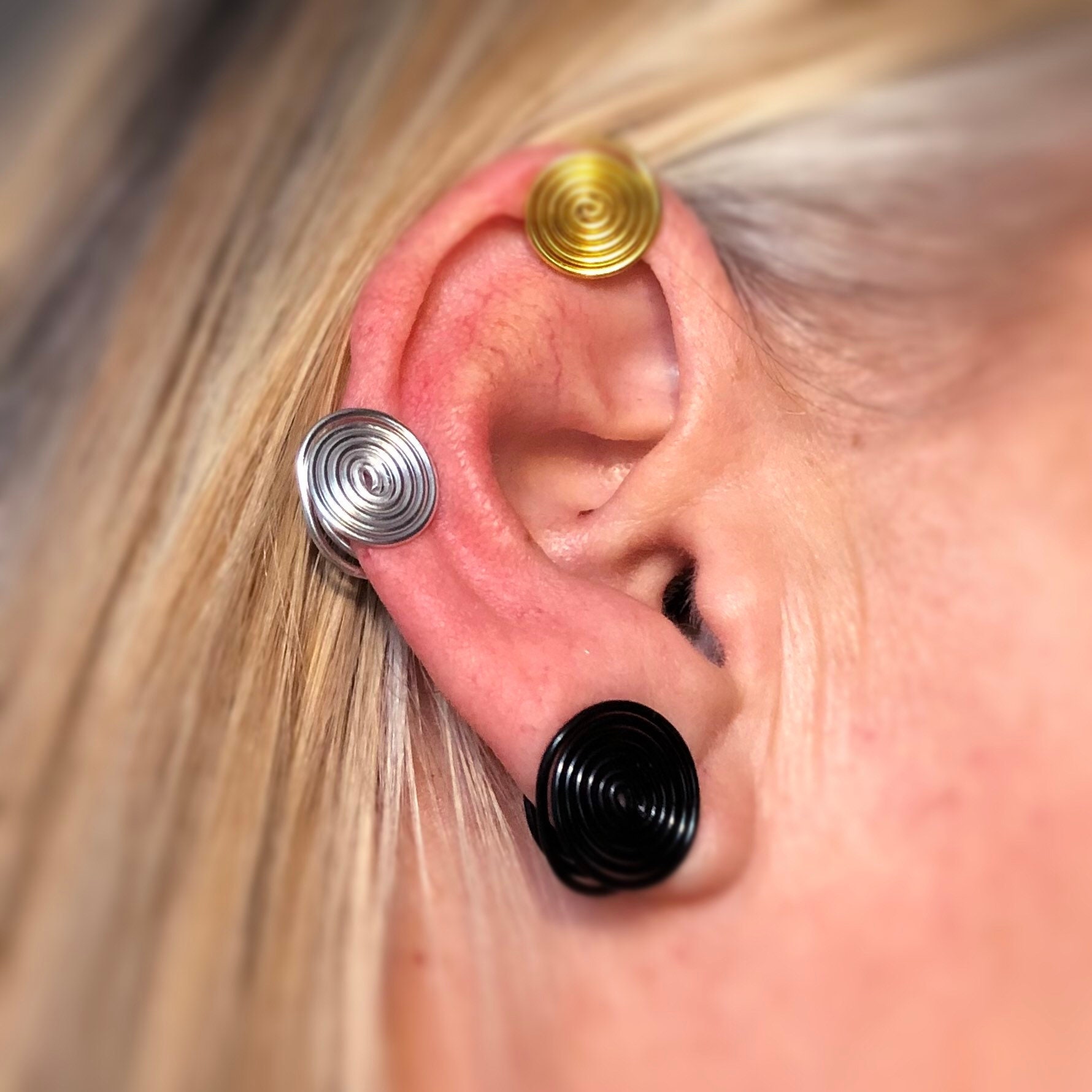 Ear Keloid Compression Plastic Discs Plastic Disc Earring for Post-op Keloid  Pressure'smiley' Shape 