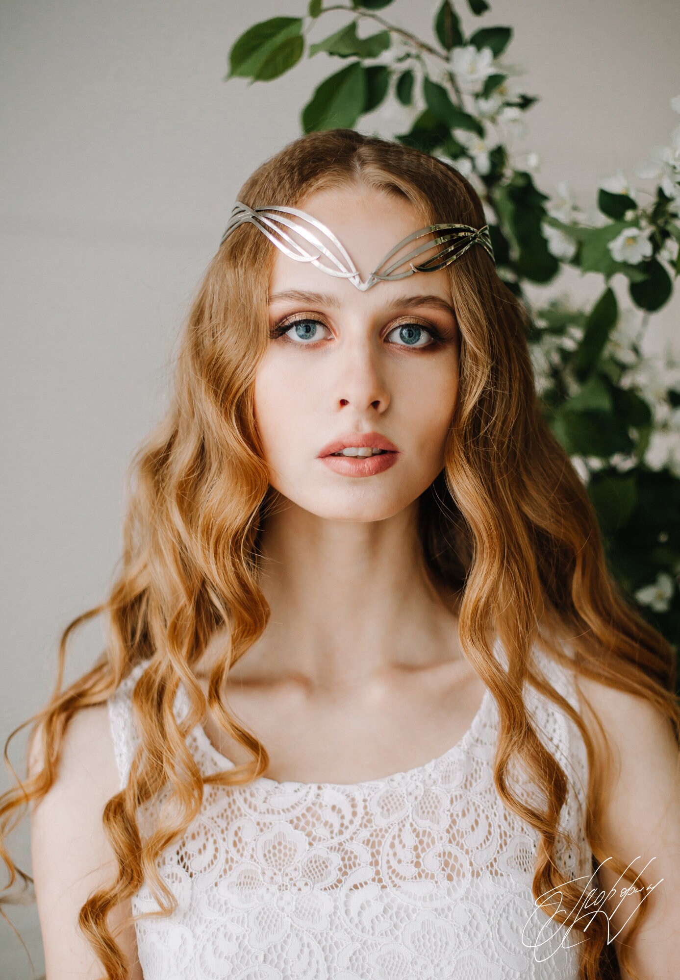 Wedding Diadem Bridal Elven Tiara Elf Leaf Crown Bridal Etsy