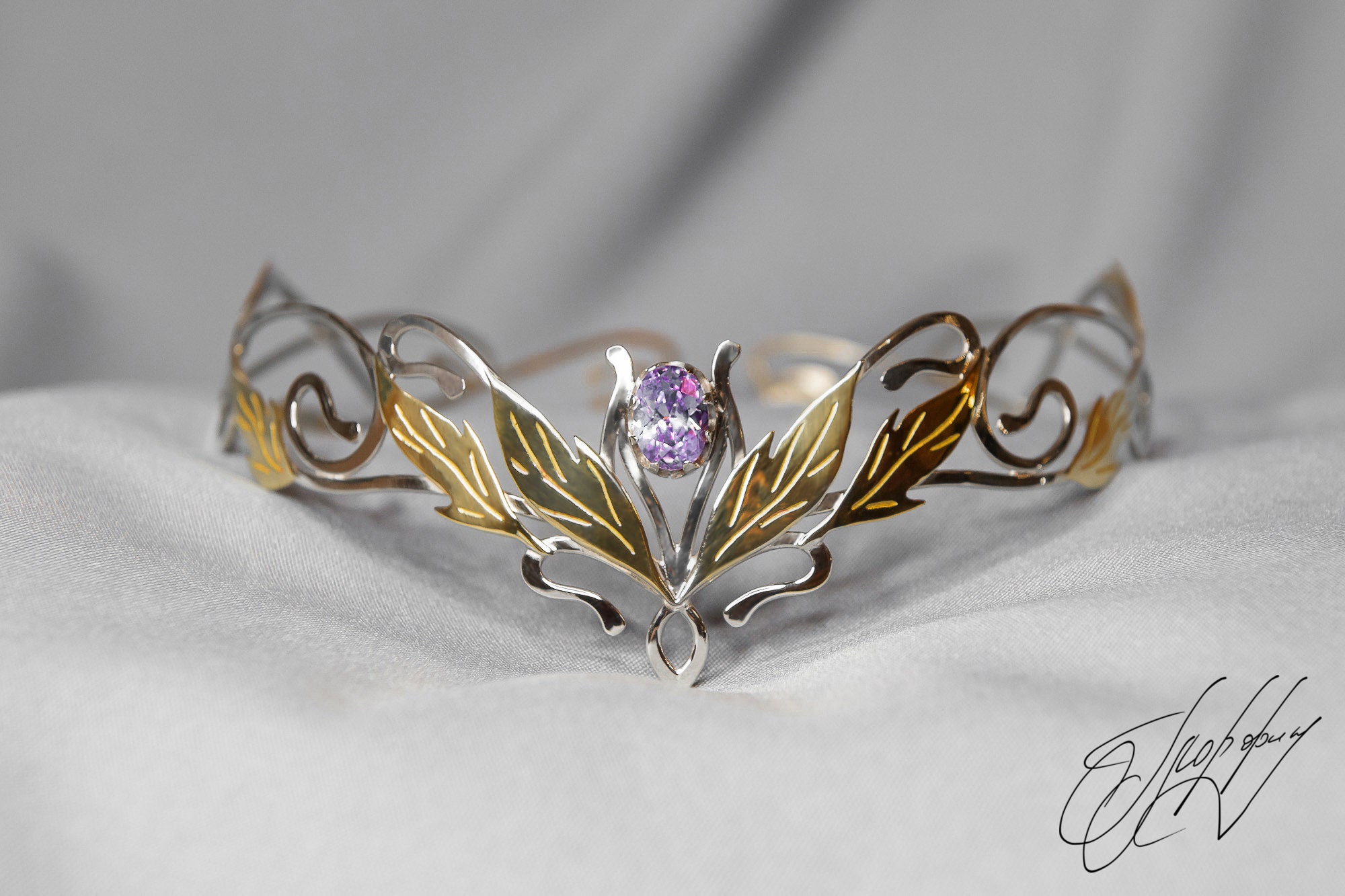 Wedding Diadem Bridal Elven Tiara Elf Leaf Crown Bridal Etsy UK