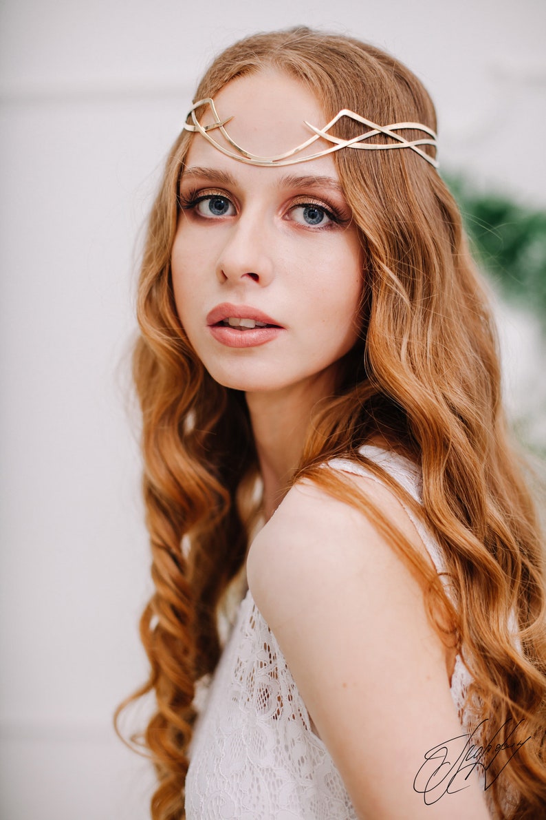 Wedding diadem Bridal Elven Tiara Elven Crown bridal Etsy