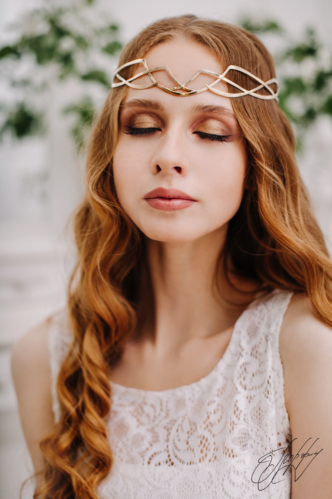 Wedding Diadem Bridal Elven Tiara Elven Crown Bridal Etsy