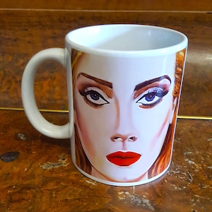 Adele Portrait Mug: Pop Art Celebrity Cup