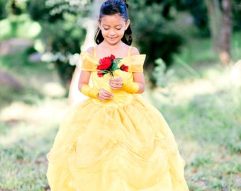 Belle inspired dress, belle dress , beauty and the beast, belle party, belle costume