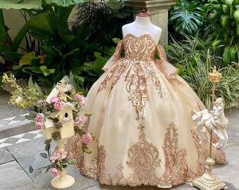 Robe de concours | vestido de Presentacion | 3añera | vestido de niña | Pageant | Mini quinceañera