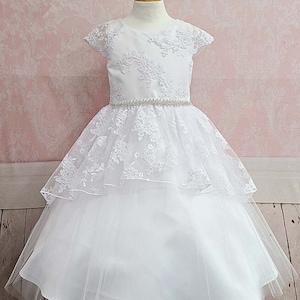 First communion Dress / flower girl/ *plus size available * Penelope dress : tea length