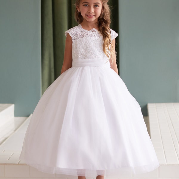 First communion dress / Flower girl dress/ plus size available