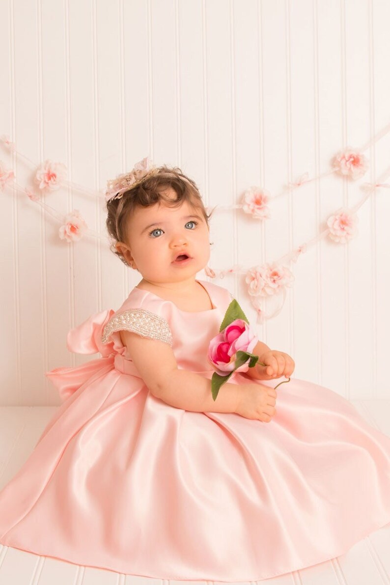 Baby Dress Pink / Flower Girl Dress / Baby Dress Etsy