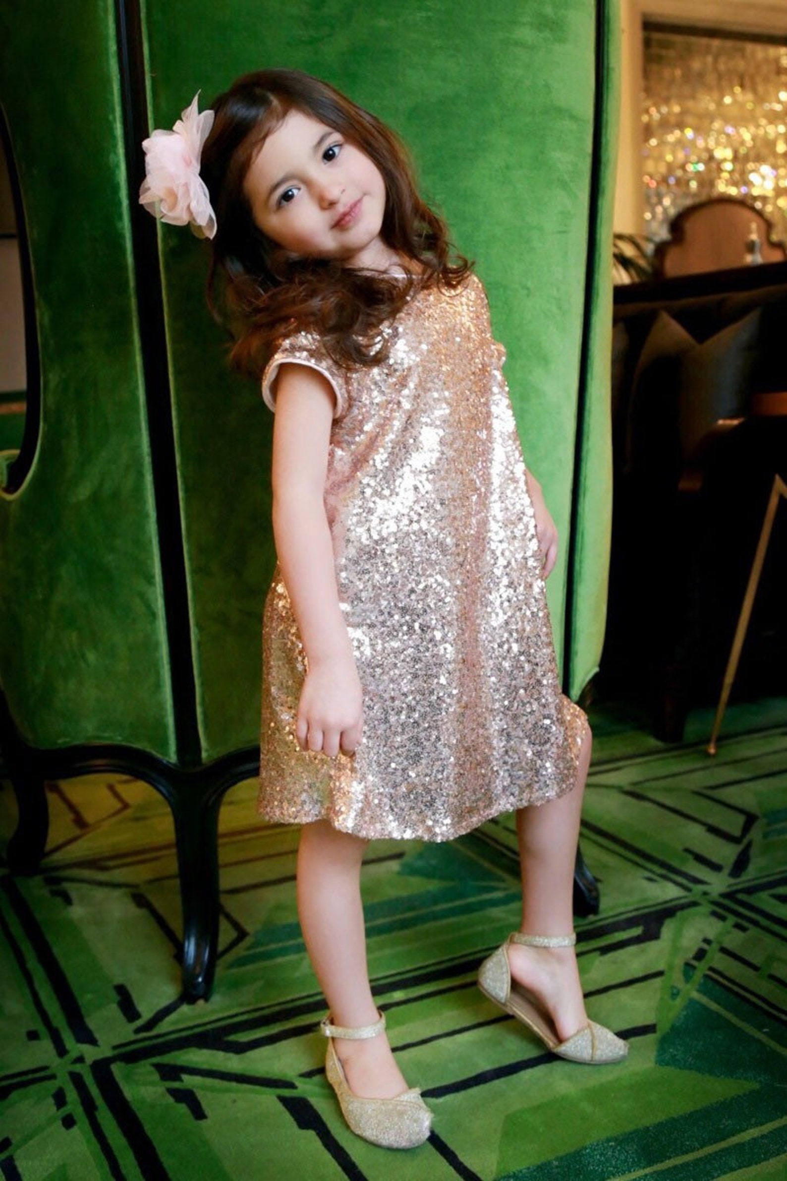 Sequin Dress/ Flower Girl Dress/ Birthday Dress Etsy