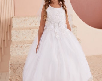 First communion dress / Flower girl dress/ plus size available