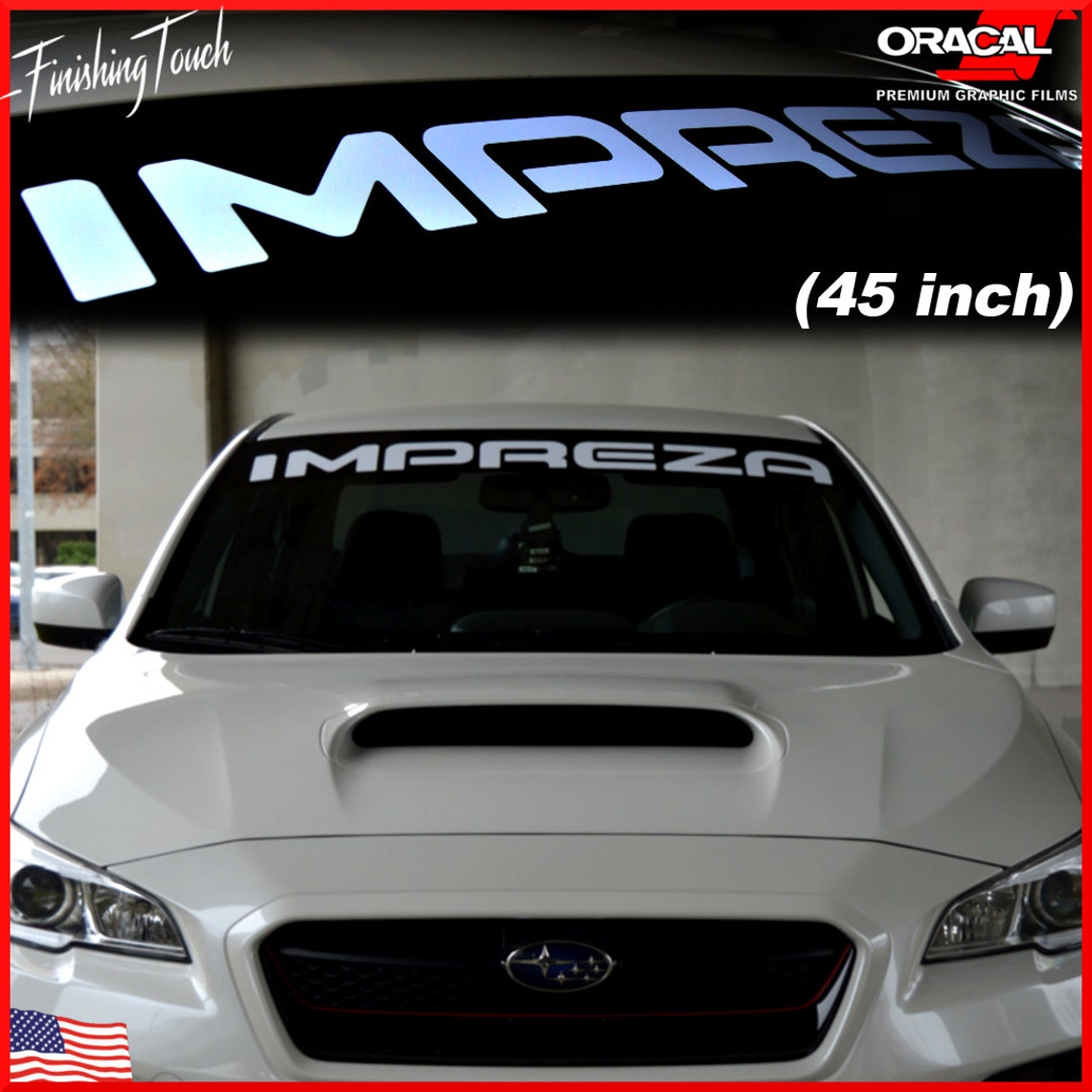 IMPREZA Decal Subaru Windshield Banner Sticker Vinyl Graphic Etsy
