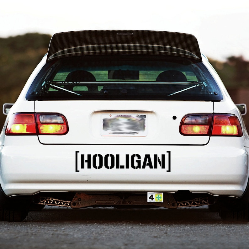 HOOLIGAN Small to Large Car Window Stickers Decals