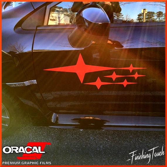 Subaru Sticker Logo Stars Custom Made Subie Graphic For Door Panel Car Body Wrx Sti Brz Legacy Outback Forester Die Cut Vinyl Jdm