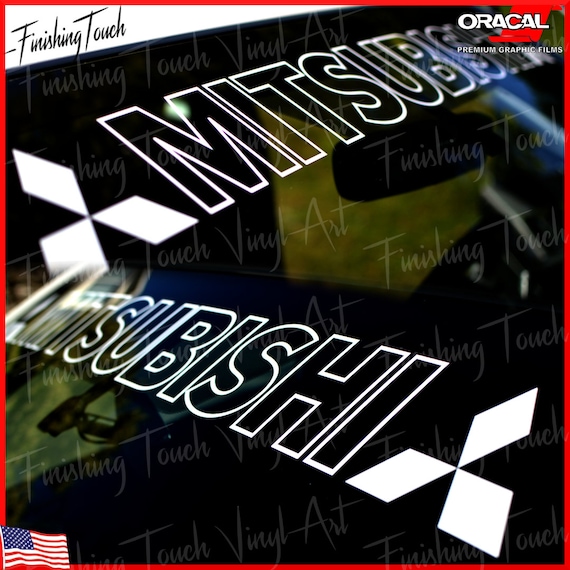 MITSUBISHI Decal Window sticker vinyl graphic eclipse evo 9 10 banner logo jdm**