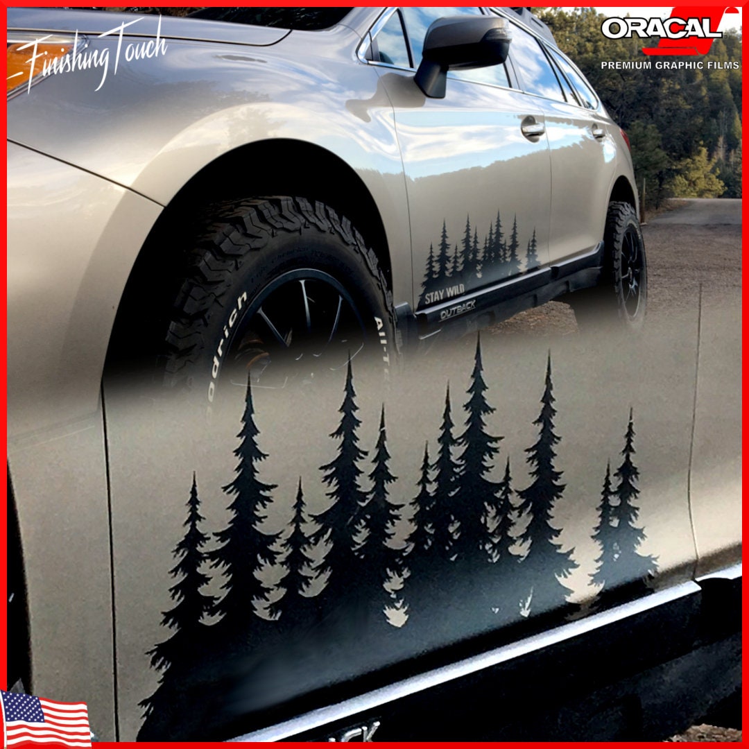 Subaru FORESTER Vinyl tree decal custom dye cut forest sticker Etsy