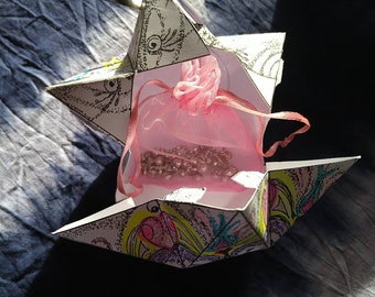 Paper Star Box, Template and Instructions, Digital Download, Small Gift Box, DIY Papercraft, Origami Crafting Project