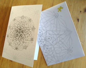 Star Flower Mandala, Blessing Card, Spiritual Art Print, Lightworker Gift, Mandala Coloring