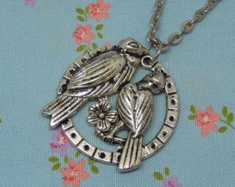 Two Little Birds Pendant Necklace