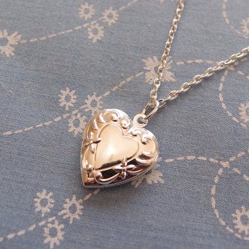 Gold Heart Locket Necklace Small Gold Heart Locket Etsy