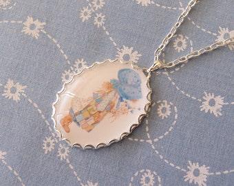 Little Girl in a Bonnet Cameo Necklace