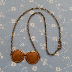 Antique Plated Sunglasses Charm Pendant Necklace image 4