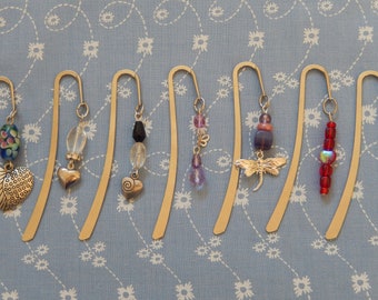 Simple Silver Plated Beaded Bookmarks