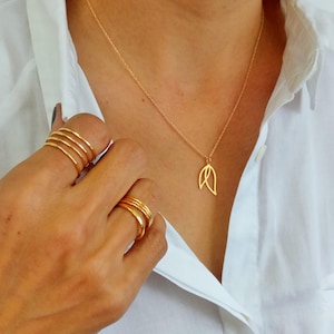 Leaf Hollow Necklace, Gold Necklace, Simple Leaf Necklace, Fashion Jewelry, Dainty Gold Necklace, Natural Necklace