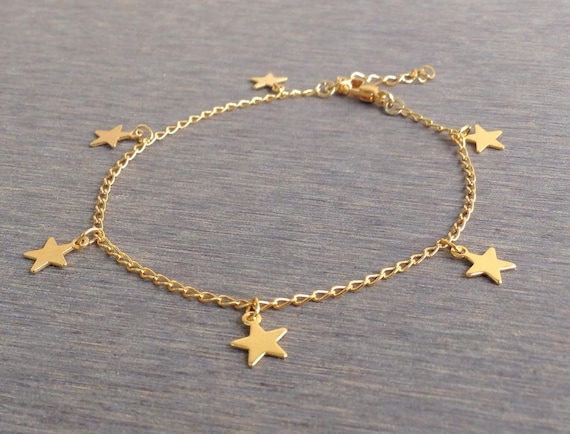 Stars Charm Bracelet,  Astrology Jewelry, Minimal Bracelet,  Friendship Bracelet, Gold Astrology Bracelet