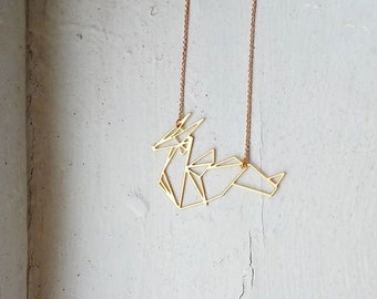 Dragon Necklace, Gold Geometric Dragon Necklace, Silver Necklace, Long Necklace, Geometric Necklace, Geometric Jewelry, Christmas Gift