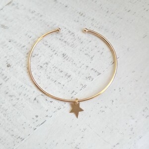 Star Bracelet, Minimal Gold Bracelet, Celestial Bracelet, Geometric Bracelet, Nature Jewelry, Gift Under 15, Gift For Her, Birthday Gift